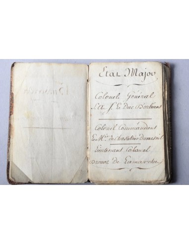 Charmant petit carnet à reliure en maroquin année 1789