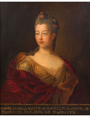 Ecole Anglaise Vers 1730 - Portrait De Marguerite De Hamilton