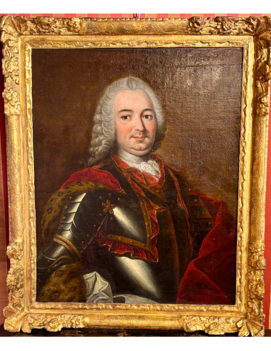 Portrait de gentilhomme en armure d'apparat XVIII