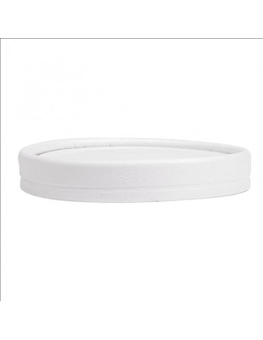 COUVERCLES POUR GOBELETS 280 G/M2 + PE Ø 9 CM BLANC CARTON (1000 UNITÉS) - REF. 251.75