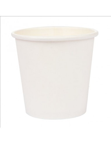 GOBELETS BOISSONS CHAUDES 1 PAROI 'ESPRESSO' 70 ML 230 + 18 PE G/M2 Ø5/3,5x4,9 CM BLANC CARTON (1000 UNITÉS) - REF. 254.60