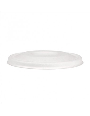 COUVERCLES POUR GOBELETS 9CM 'BIONIC' Ø 90 MM BLANC BAGASSE (1000 UNITÉS) - REF. 254.32